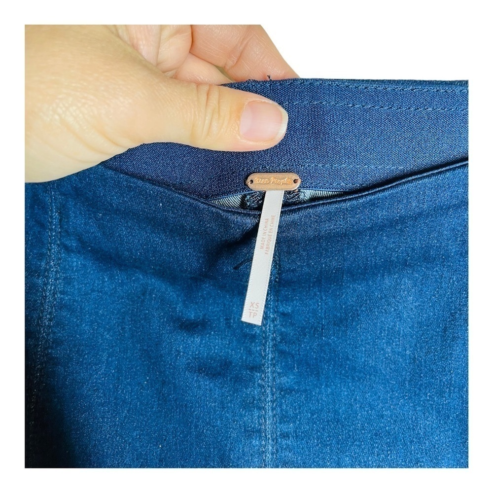 Free people denim mini skirt - Picture 2 of 4